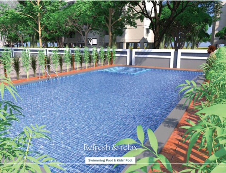 Swimming Pool, mahalaxmi-tarangan 2 Bedroom 640 Sq.Ft. Apartment In Moshi Pune 9680293