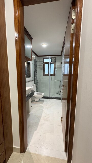 Bathroom in 3 BHK Builder Floor at Malcha Marg – for Rent