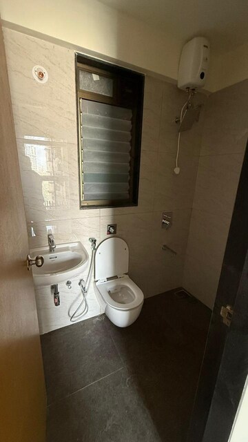 Bathroom in 2 BHK Apartment at Chandak 34 Park Estate, Goregaon West – for Rent