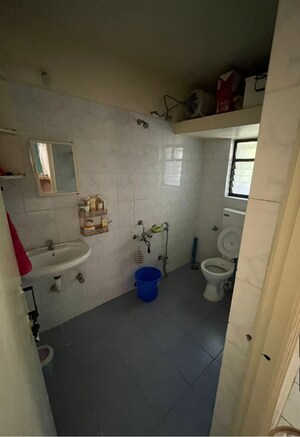 Bathroom in 1 BHK Apartment at Bramha Aangan, Salunkhe Vihar Society – for Rent