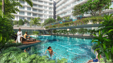 Swimming Pool in 2 BHK Apartment at NMS Palm Amore, Seawoods Sector 46 – for Sale