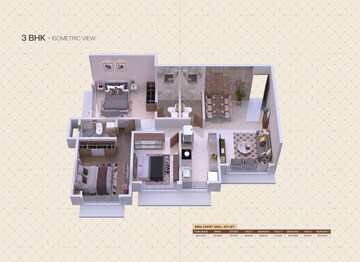 Floor Plan in 1 BHK Apartment at Raj One, Kandivali West – for Sale
