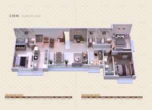 Floor Plan in 1 BHK Apartment at Raj One, Kandivali West – for Sale
