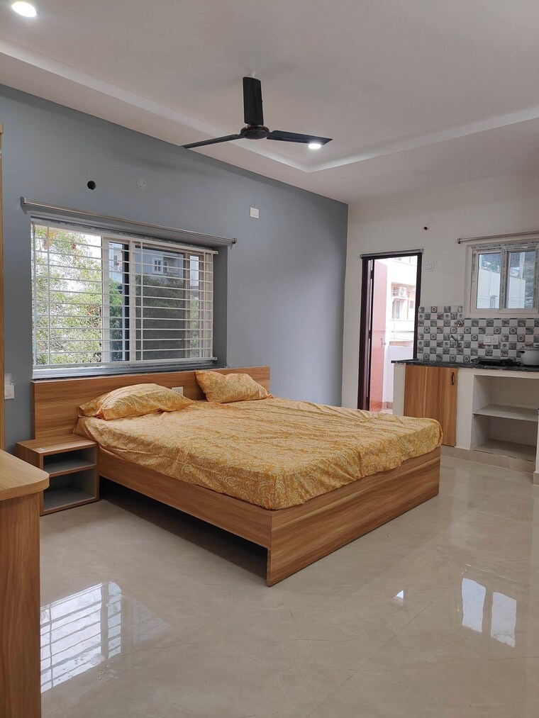 Bedroom, gachibowli 1 RK 550 Sq.Ft. Apartment In Gachibowli Hyderabad 9681422