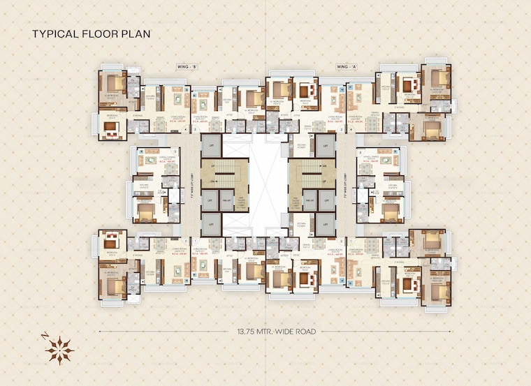 Master Plan, raj-one 2 Bedroom 713 Sq.Ft. Apartment In Kandivali West Mumbai 9681475