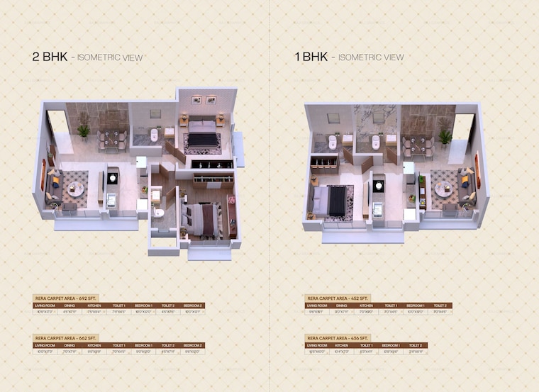 Floor Plan, raj-one 2 Bedroom 713 Sq.Ft. Apartment In Kandivali West Mumbai 9681475