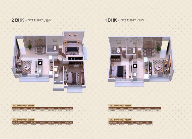 Floor Plan, raj-one 3 Bedroom 874 Sq.Ft. Apartment In Kandivali West Mumbai 9681496