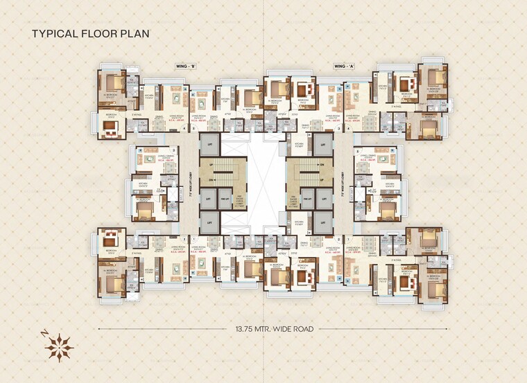Master Plan, raj-one 3 Bedroom 1004 Sq.Ft. Apartment In Kandivali West Mumbai 9681511