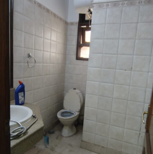Bathroom in 3.5 BHK Builder Floor at Boutique Residential Apartments A-10 3, Vasant Vihar – for Rent