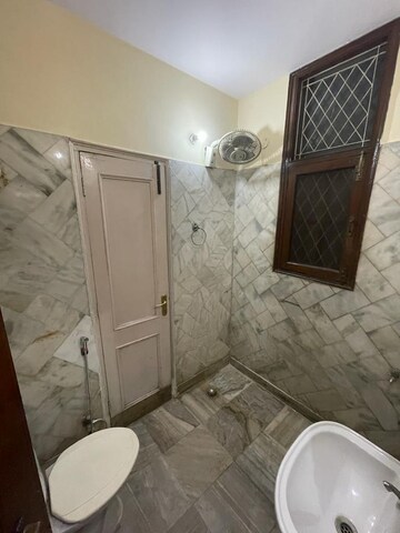 Bathroom in 3 BHK Builder Floor at Shivalik Colony – for Rent