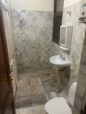 Bathroom in 3 BHK Builder Floor at Shivalik Colony – for Rent