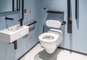 Bathroom in  Office Space at Omkar The Summit Business Bay, Andheri East – for Rent