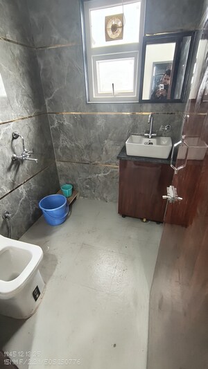 Bathroom in 1 RK Builder Floor at Mohit House, Sushant Lok I – for Rent