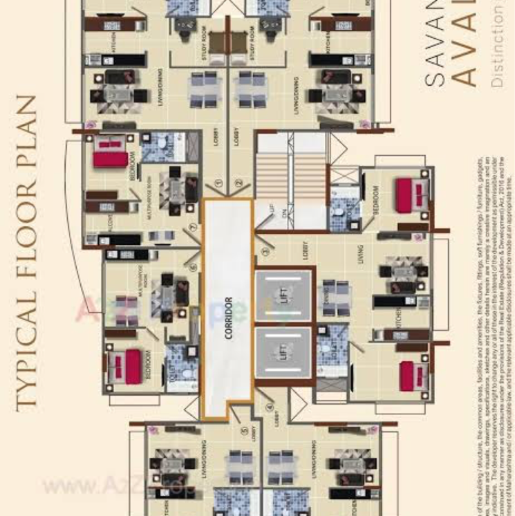 Floor Plan, savannah-avalon 1 Bedroom 495 Sq.Ft. Apartment In Christian Wadi Mumbai 9682700