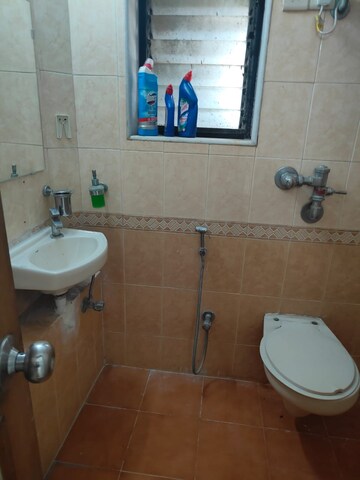 Bathroom in 1 BHK Apartment at Lake Side Cooperative Housing Society, Chandivali – for Rent