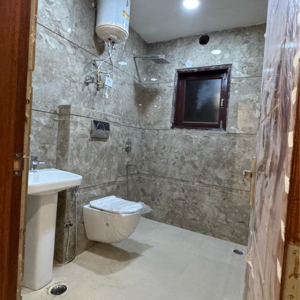 Bathroom in 3 BHK Builder Floor at Chattarpur – for Sale