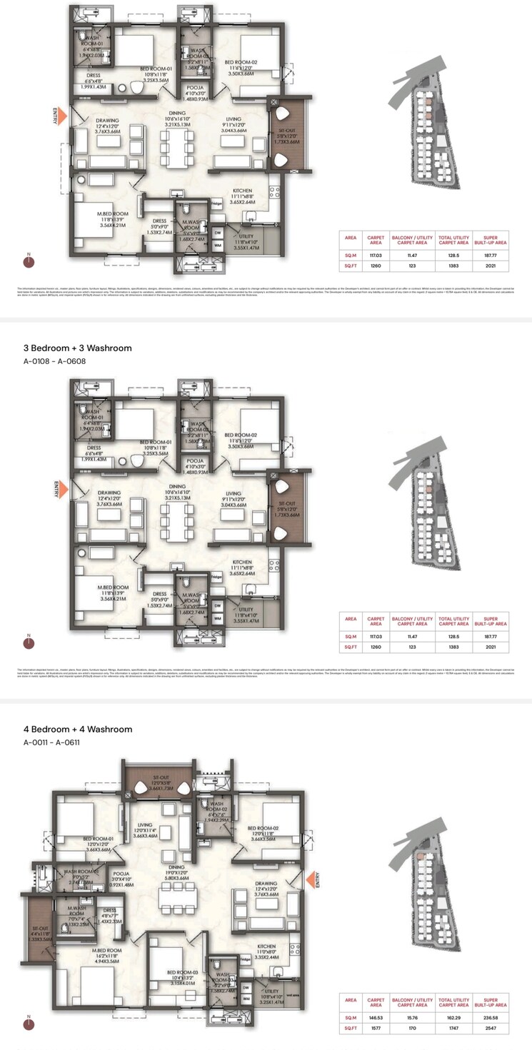Floor Plan, brigade-enclave 4 Bedroom 2530 Sq.Ft. Apartment In Erragadda Hyderabad 9685141