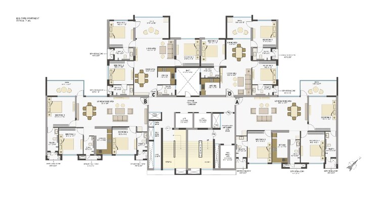 Floor Plan, maheshtala 2 Bedroom 1047 Sq.Ft. Apartment In Maheshtala Kolkata 9686265