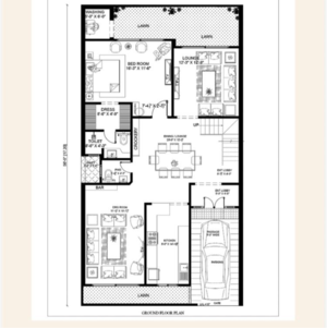 Floor Plan in 4 BHK Villa at Malsi – for Sale