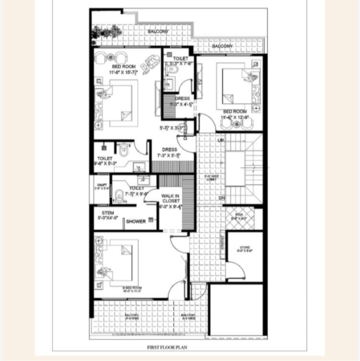 Floor Plan in 4 BHK Villa at Malsi – for Sale