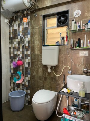 Bathroom in 3 BHK Apartment at Rahul Towers, Kothrud – for Rent