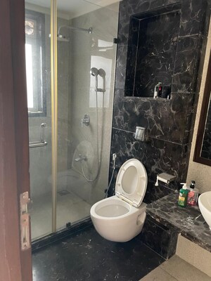 Bathroom in 3 BHK Apartment at Supreme Badrinath, Khar West – for Rent