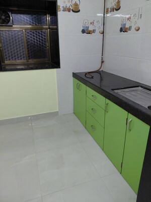Kitchen in 1 BHK Apartment at Gokuldham Complex, Goregaon East – for Rent