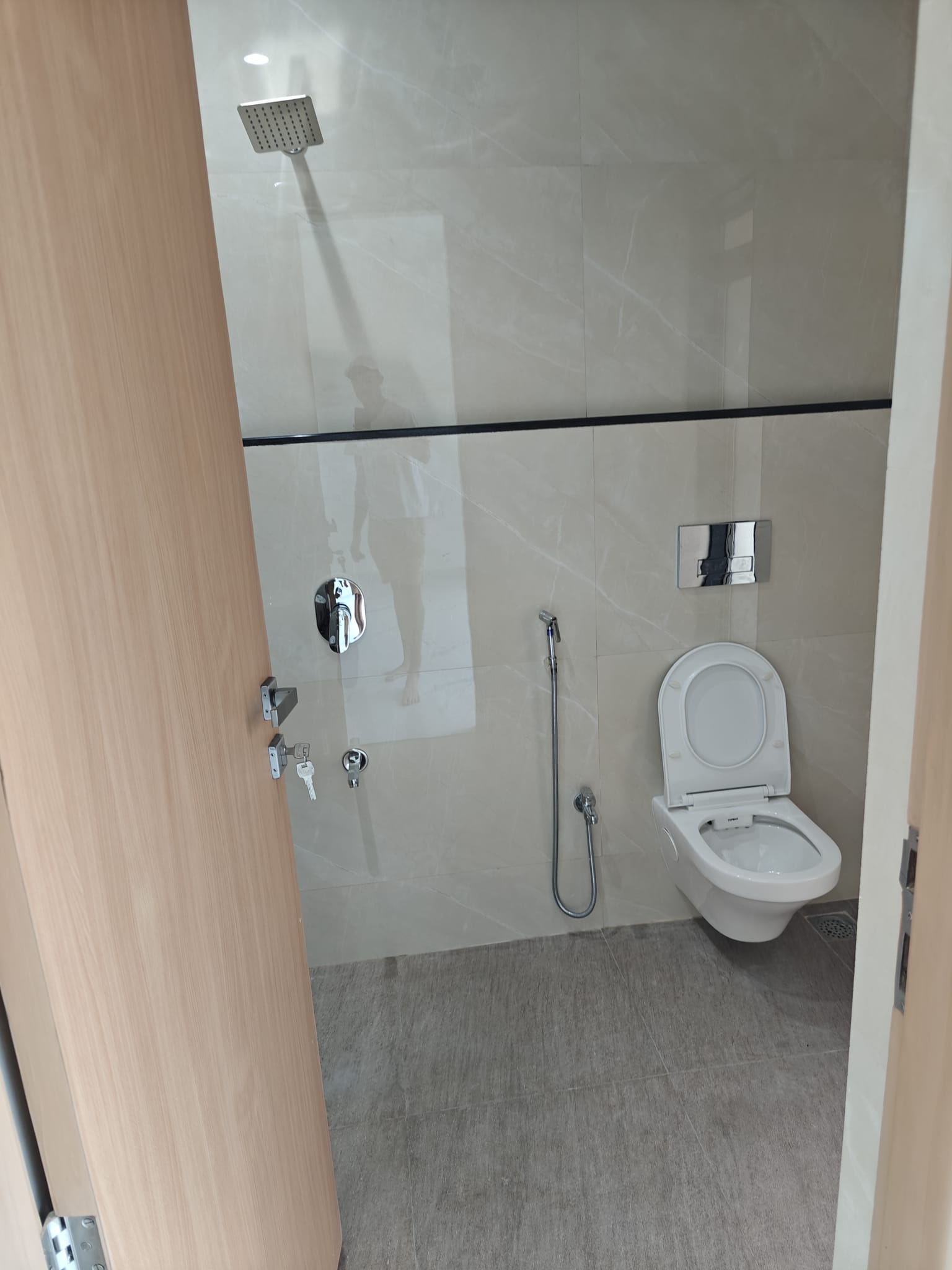 Bathroom in 3 BHK Apartment at Joy Legend, Khar West – for Rent