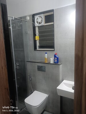 Bathroom in 1 BHK Apartment at Puranik Abitante, Bavdhan – for Rent