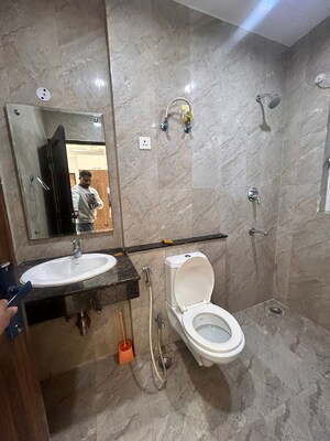 Bathroom in 4 BHK Apartment at Freedom Fighters Enclave – for Rent
