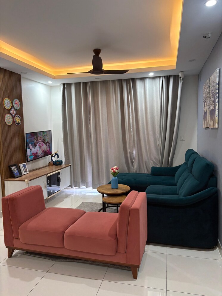Living Room, purva-palm-beach 2 Bedroom 1348 Sq.Ft. Apartment In Hennur Road Bangalore 9688143