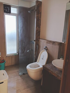 Bathroom in 3 BHK Apartment at Ekta Eros, Khar West – for Rent