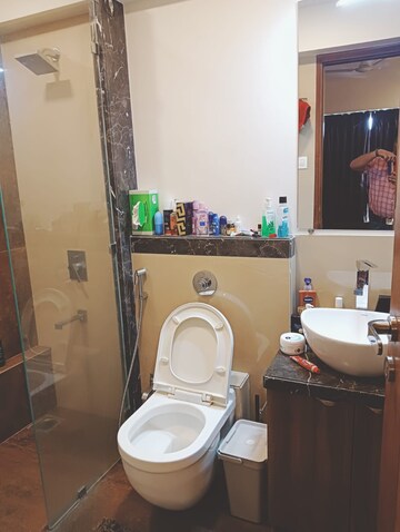 Bathroom in 3 BHK Apartment at Ekta Eros, Khar West – for Rent