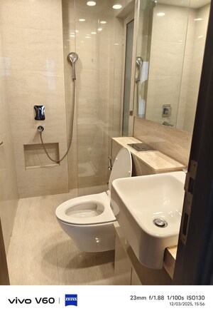 Bathroom in 1 BHK Apartment at Hiranandani Regent Hill, Powai – for Rent
