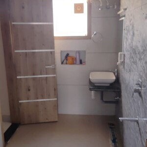 Bathroom in 3 BHK Apartment at Chandigarh Airport – for Rent