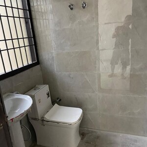 Bathroom in 3 BHK Builder Floor at Chattarpur – for Rent