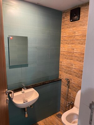 Bathroom in 1 BHK Apartment at Lodha Crown Quality Homes, Majiwada – for Rent