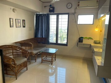 Living Room in 1 BHK Apartment at Lodha Crown Quality Homes, Majiwada – for Rent