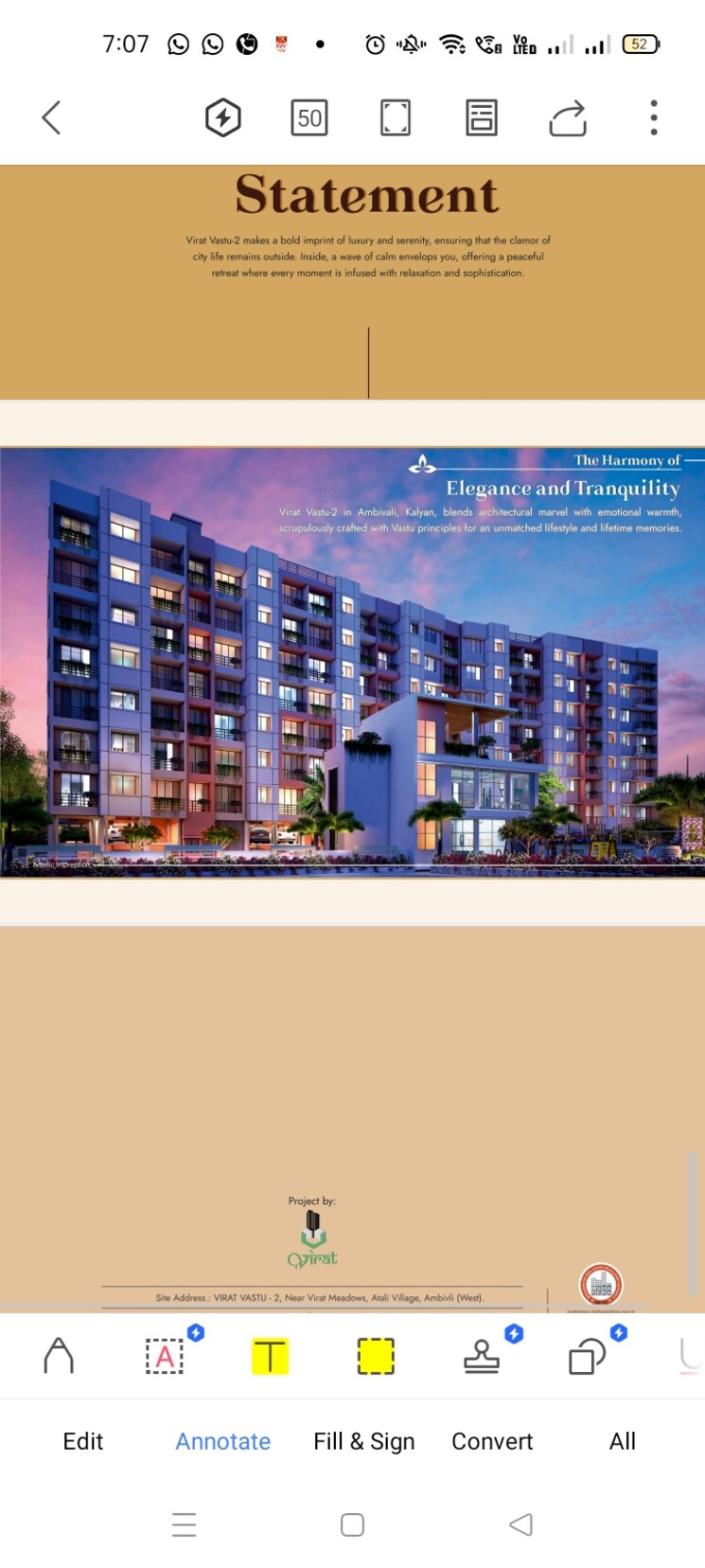 Master Plan, virat-vastu 1 Bedroom 425 Sq.Ft. Apartment In Ambivali Thane 9690003