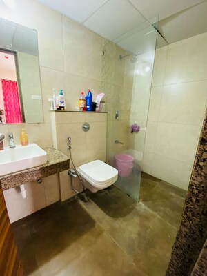 Bathroom in 2 BHK Apartment at K Raheja Reserve, Mohammadwadi – for Rent
