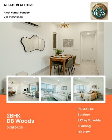 Floor Plan in 2 BHK Apartment at DB Realty Orchid Woods, Goregaon East – for Sale