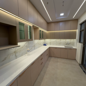 Kitchen in 3 BHK Apartment at Shalimar One World Belvedere Court 3, Malesemau – for Rent