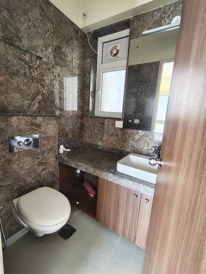 Bathroom in 2 BHK Apartment at L&T Crescent Bay T2, Parel – for Rent