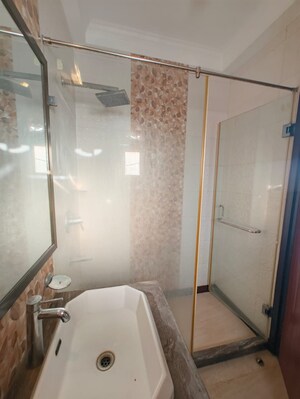 Bathroom in 1 BHK Builder Floor at Greater Kailash I – for Rent