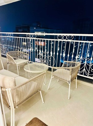 Balcony in 3 BHK Apartment at Prestige Beverly Hills, Kokapet – for Rent