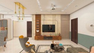 Living Room in 3 BHK Apartment at Prestige Beverly Hills, Kokapet – for Rent