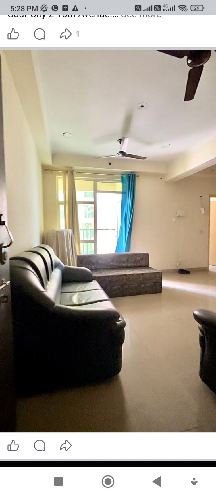 Living Room, gaur-city-2-14th-avenue 2 Bedroom 1040 Sq.Ft. Apartment In Sector 16c Greater Noida Greater Noida 9690508