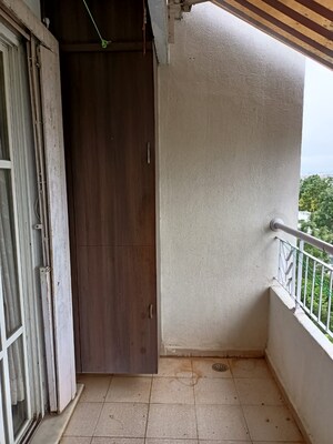 Balcony in 2 BHK Apartment at Naiknavare Sylvan Heights, Aundh – for Rent
