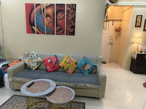 Living Room in 1 BHK Apartment at Mantri Park, Goregaon East – for Rent