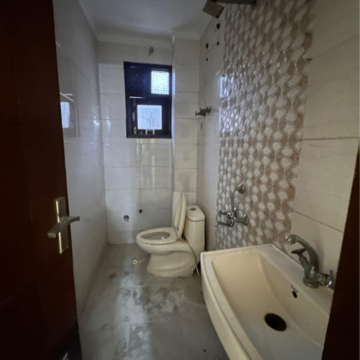 Bathroom in 2 BHK Builder Floor at Chattarpur – for Rent